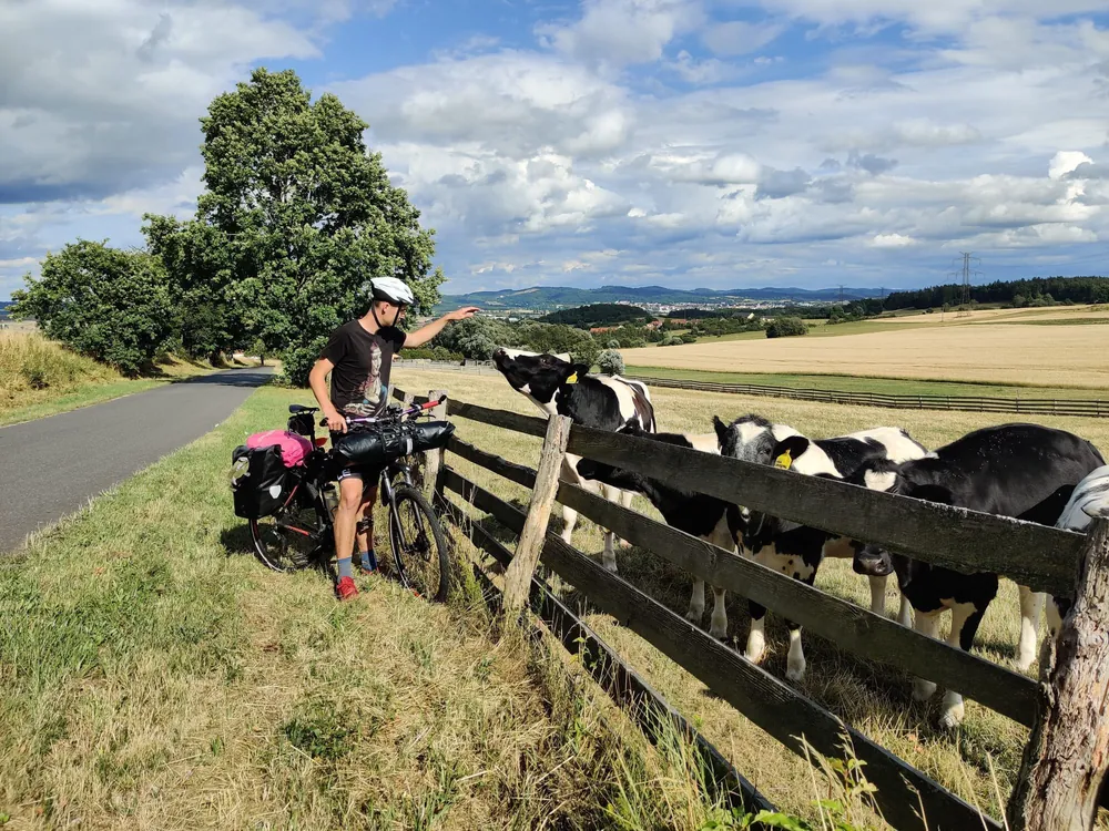 Cyklotúra Česko – Adam Jurišta na bicykli