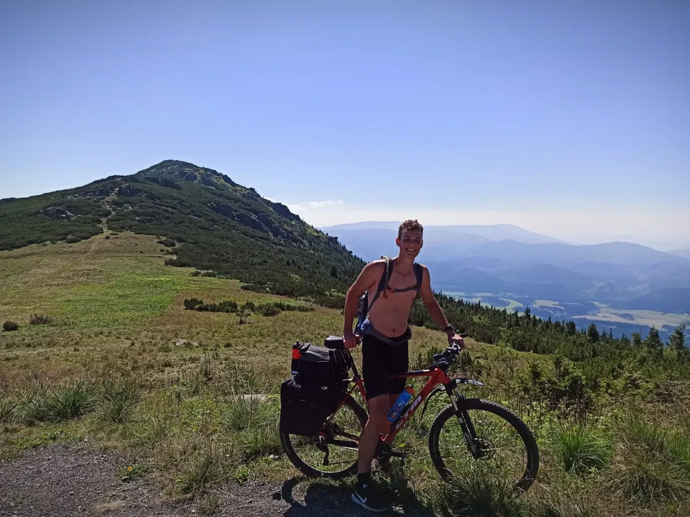 Cyklotúra Slovensko – Adam Jurišta na bicykli